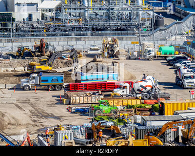 Stapler in Baustelle Sanierung von barangaroo Sydney, NSW, Australien. Stockfoto