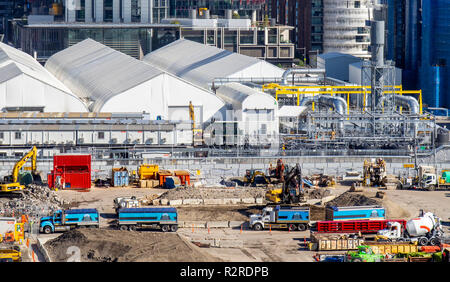 Stapler in Baustelle Sanierung von barangaroo Sydney, NSW, Australien. Stockfoto