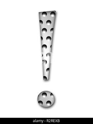 Metall Ausrufezeichen Stockfoto