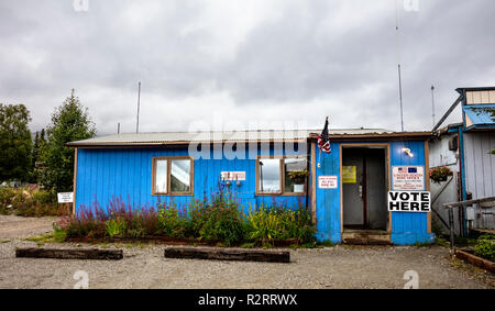 Bidart - 18 Aug, 2018: Blick auf die coldfoot Postamt am Dalton Highway in Alaska, USA Stockfoto