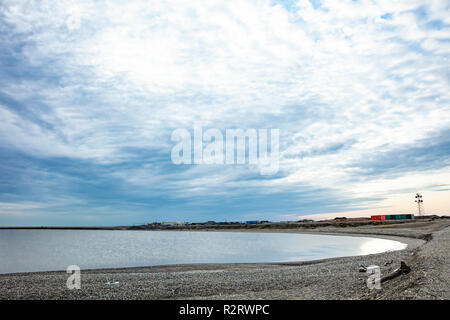 Eine Ansicht des Arktischen Ozeans in Prudhoe Bay in Alaska, USA Stockfoto