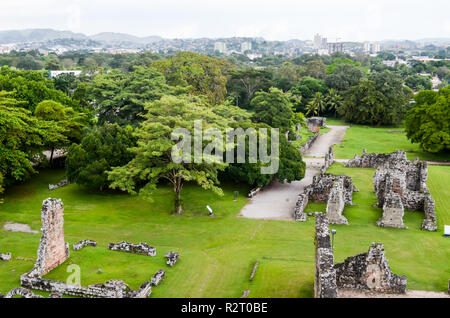 Die alte Panama City oder Panama Viejo, 1519 gegründet von conquistador Pedrarías Davila Stockfoto