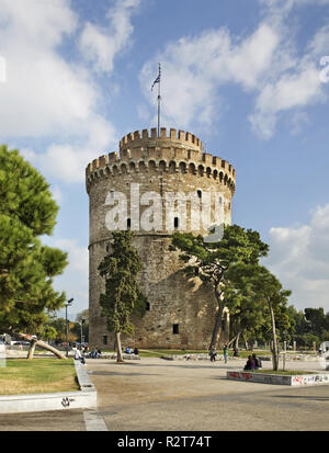 Weiße Turm von Thessaloniki. Griechenland Stockfoto
