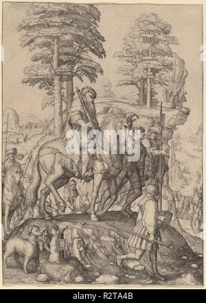 Abigail und David. Vom: in oder vor 1508. Medium: Gravur. Museum: Nationalgalerie, Washington DC. Autor: LUCAS VAN LEYDEN. Stockfoto