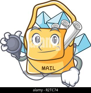Arzt Tasche Sack füllen Sie Cartoon e-mail Stock Vektor