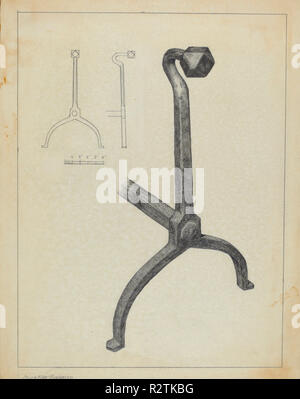 Feuerbock. Stand: 1935/1942. Maße: gesamt: 28,5 x 22,4 cm (11 1/4 x 8 13/16 in.) Original IAD Objekt: 13 1/4' hoch; 7 3/8" breit. Medium: Graphit auf Papier. Museum: Nationalgalerie, Washington DC. Autor: Salvatore Borrazzo. Stockfoto