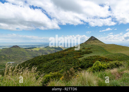 Gibraltar Rock von der Summit Road auf den Port Hills in Christchurch gesehen Stockfoto