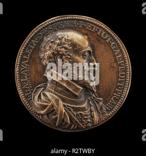 Jean Louis de Nogaret de La Valette, 1554-1642, Herzog von Epernon, Colonel General der Infanterie [Vorderseite]. Stand: 1607. Abmessungen: Insgesamt (Durchmesser): 5,6 cm (2 3/16 in.) Gewicht: 47 gr (0,104 lb) Achse: 12:00 Uhr. Medium: Bronze. Museum: Nationalgalerie, Washington DC. Autor: Guillaume Dupré. Stockfoto