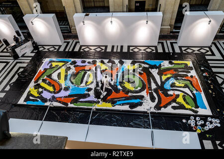 Marseille (Frankreich). 2018/06/09. Börse - CCIMP. Das Palais de la Bourse ist eine Ausstellung zu den Amerikanischen gewidmet Hosting Stockfoto