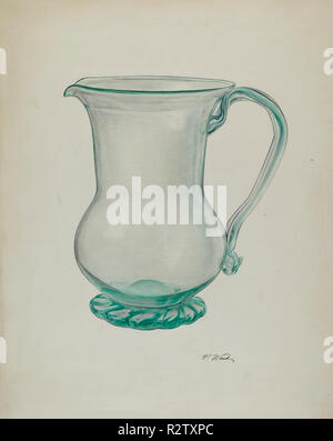 Glas Wasser Krug. Vom: C. 1940. Abmessungen: insgesamt: 27 x 29,2 cm (10 5/8 x 11 1/2 in.). Medium: Aquarell und Graphit auf Pappe. Museum: Nationalgalerie, Washington DC. Autor: Paul Ward. Stockfoto