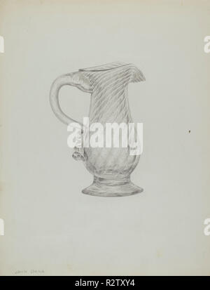 Creme Krug. Vom: C. 1940. Maße: gesamt: 29,2 x 22,9 cm (11 1/2 x 9 in.). Medium: Aquarell und Graphit auf Pappe. Museum: Nationalgalerie, Washington DC. Autor: John Dana. Stockfoto