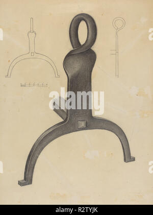 Feuerbock (ein Paar). Vom: C. 1953. Maße: gesamt: 30,6 x 23 cm (12 1/16 x 9 1/16 in.) Original IAD Objekt: 14' hoch; 12 1/2" breit. Medium: Graphit auf Pappe. Museum: Nationalgalerie, Washington DC. Autor: Mildred Ford. Stockfoto