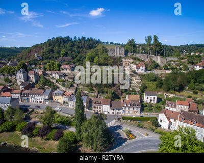 Aubusson (Frankreich). 2015/08/21. Luftaufnahme des Der der Creuse Departement *** Local Caption *** Stockfoto