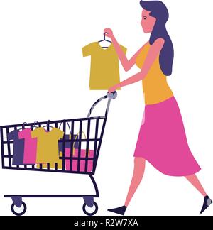 Menschen shopping Cartoon Stock Vektor