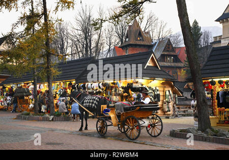 Krupowki Straße in Zakopane. Polen Stockfoto