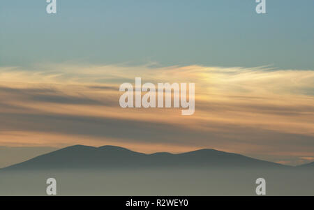 Sonnenuntergang in den Alpen Stockfoto