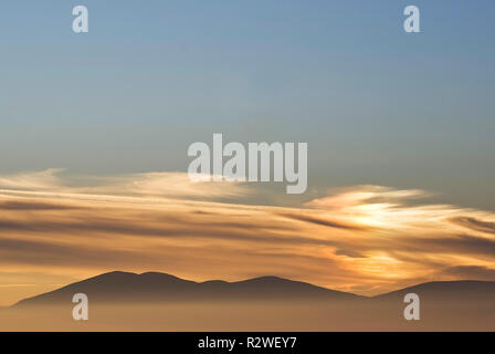 Sonnenuntergang in den Alpen Stockfoto