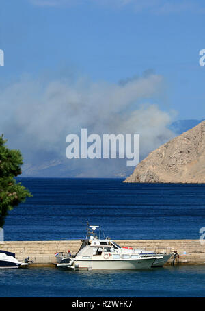 Waldbrand in Kroatien Stockfoto