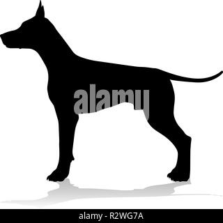 Hund Silhouette Haustier Stock Vektor
