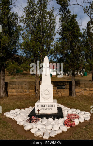 Denkmal am Rorke's Drift, Natal Provinz, Südafrika Stockfoto