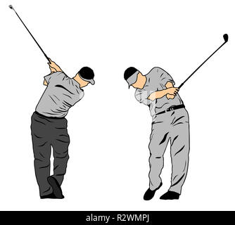 Golf Swing golfer Stockfoto