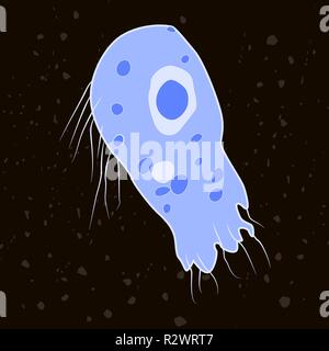 Vector Illustration von einzellige Eukaryonten Percolozoa, Protozoen Stock Vektor