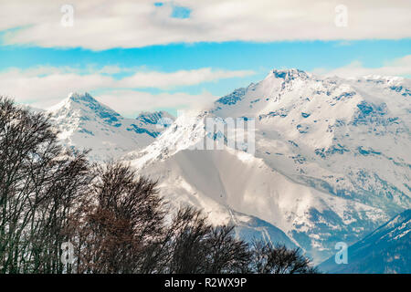 Alpes berge Luftaufnahme von sacra San Michele Abtei piamonte Bezirk, Italien Stockfoto