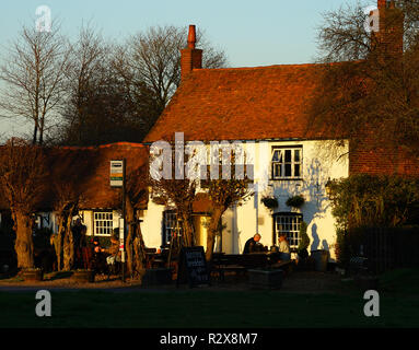 Die Boot Inn at Sunset, Sarratt, Hertfordshire, England Stockfoto