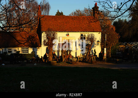 Die Boot Inn at Sunset, Sarratt, Hertfordshire, England Stockfoto