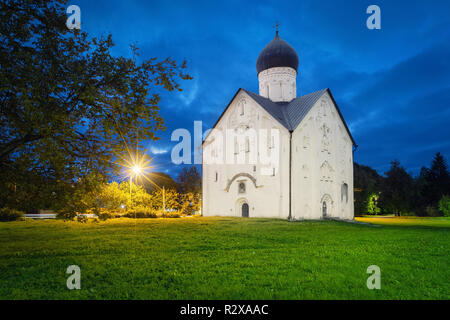In Weliki Nowgorod, Russland. Kirche der Verklärung auf ilyina Straße, im Jahre 1374 erbaut, UNESCO Weltkulturerbe Stockfoto
