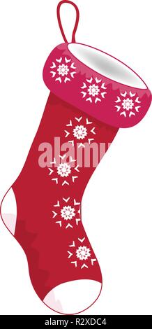 Leer Weihnachten Socke Symbol Design. Vektor Weihnachten Abbildung auf weißem Hintergrund. Vector Illustration für Weihnachten, Neujahr, Deco Stock Vektor