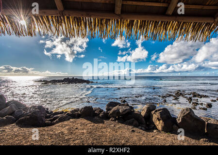 Ein Fenster in den Ozean von Hanga Roa Stockfoto