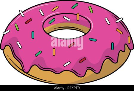 Donut dessert Cartoons Stock Vektor