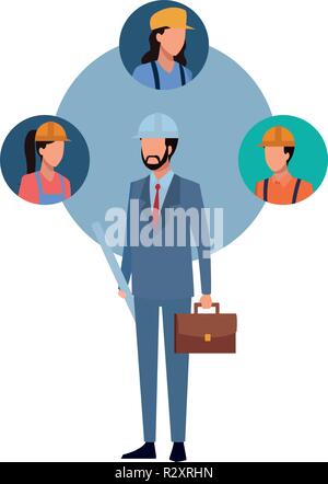 Menschen, Job und Beruf. Stock Vektor