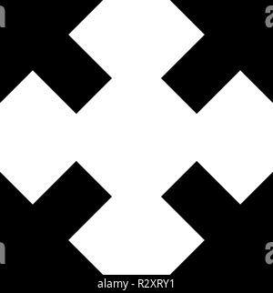 Vier Pfeile in verschiedene Richtungen aus dem mittleren Symbol Farbe schwarz Vektor I Stil einfach Bild Stock Vektor