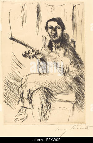 Andreas Weissgaerber-I (Bildnis Andreas Weissgaerber). Stand: 1919. Abmessungen: Platte: 34 x 23 cm (13 3/8 x 9 1/16 in.) Blatt: 44,8 x 31,5 cm (17 5/8 x 12 3/8 in.). Medium: kaltnadelradierung in Schwarz auf Bütten. Museum: Nationalgalerie, Washington DC. Autor: Lovis Corinth. Stockfoto