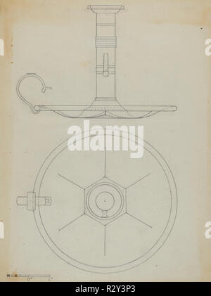 Leuchter. Vom: C. 1937. Maße: gesamt: 25,7 x 19,9 cm (10 1/8 x 7 13/16 in.). Medium: Graphit auf Papier. Museum: Nationalgalerie, Washington DC. Autor: Philip Johnson. Stockfoto