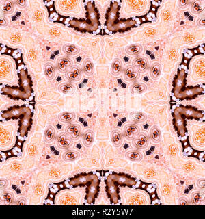 Wiederholt reflektiert seeamless Muster aus einem Foto von einem polierten Stück Jasper (opak, feinkörnigen Form von chalcedon) Stockfoto