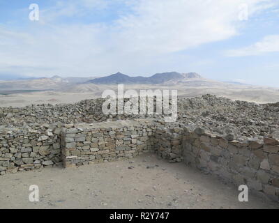 Chanquillo - alten monumentalen Komplex Peru Stockfoto