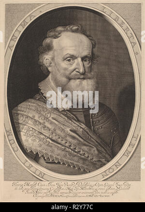 Hendrik Matthias, Graf von Thurn und Taxis. Stand: 1625. Medium: Gravur. Museum: Nationalgalerie, Washington DC. Autor: Willem Jacobsz Delff nach Michiel van Miereveld. Stockfoto