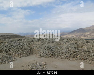 Chanquillo - alten monumentalen Komplex Peru Stockfoto