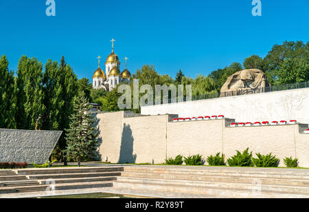 Die trauernde Mutter, eine Statue auf dem Mamayev Kurgan in Wolgograd, Russland Stockfoto