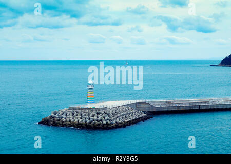Busan Hafen, in Südkorea: containerverladung port Frachtschiff Stockfoto