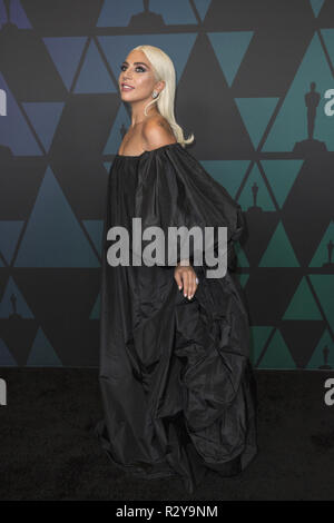 Lady Gaga nimmt an der Akademie 2018 Jahrestreffen der Gouverneure Auszeichnungen in der Ray Dolby Ballroom am Hollywood & Highland Center in Hollywood, CA, am Sonntag, den 18. November 2018. Stockfoto