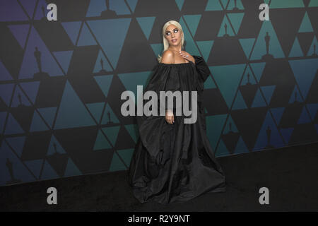 Lady Gaga nimmt an der Akademie 2018 Jahrestreffen der Gouverneure Auszeichnungen in der Ray Dolby Ballroom am Hollywood & Highland Center in Hollywood, CA, am Sonntag, den 18. November 2018. Stockfoto