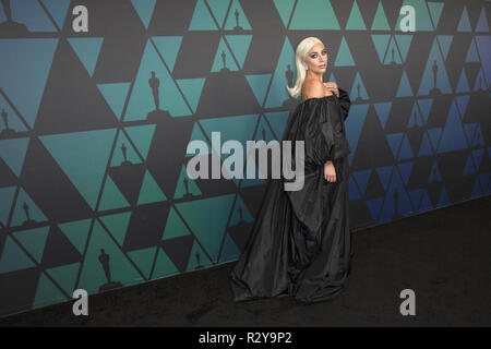 Lady Gaga nimmt an der Akademie 2018 Jahrestreffen der Gouverneure Auszeichnungen in der Ray Dolby Ballroom am Hollywood & Highland Center in Hollywood, CA, am Sonntag, den 18. November 2018. Stockfoto