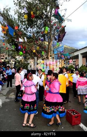 Unsha - Karneval in YUNGAY. Abteilung der Ancash. PERU Stockfoto