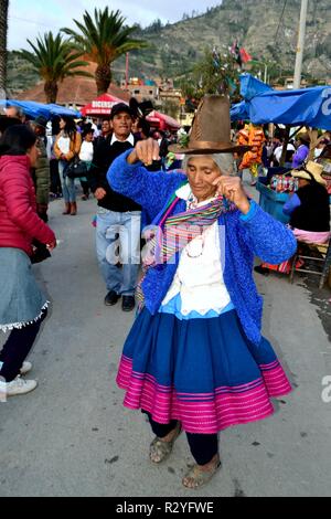 Unsha - Karneval in YUNGAY. Abteilung der Ancash. PERU Stockfoto