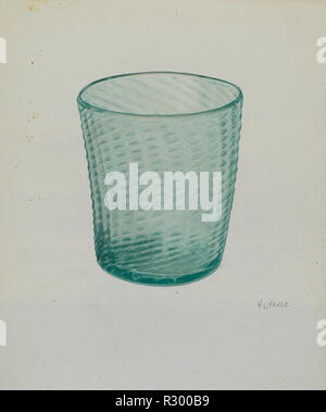 Flip Glas. Vom: C. 1940. Maße: gesamt: 29,7 x 24,5 cm (11 11/16 x 9 5/8 in.). Medium: Aquarell und Graphit auf Papier. Museum: Nationalgalerie, Washington DC. Autor: V. L. Vance. Stockfoto