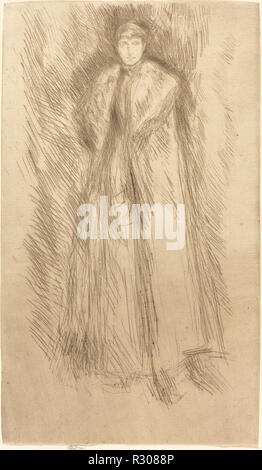 Das Fell Mantel. Medium: Radierung. Museum: Nationalgalerie, Washington DC. Autor: WHISTLER, James Abbott Mcneill. Stockfoto